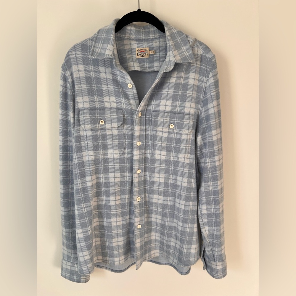 Faherty Blue Plaid Jacket